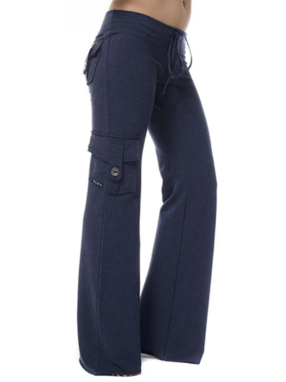 Mid Waist Pants with Pockets, image 11