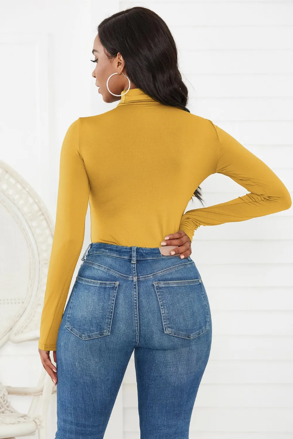 Turtleneck Long Sleeve Bodysuit, image 18