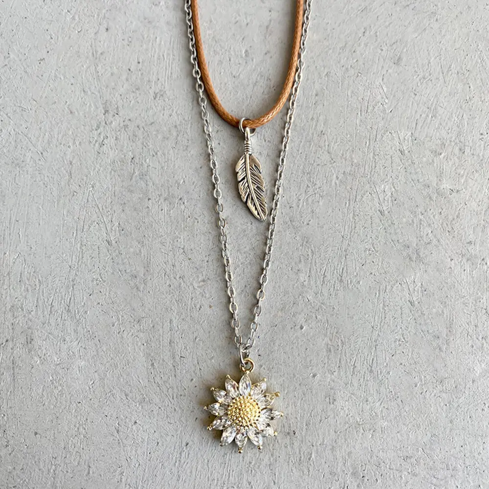 Sunflower Pendant Necklace Set, image 8