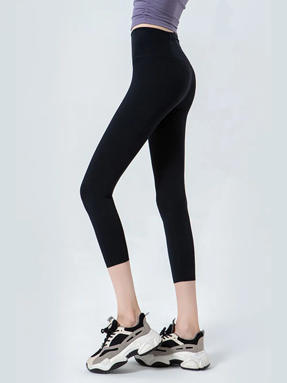 Wide Waistband Cropped Sports Leggings, image 10