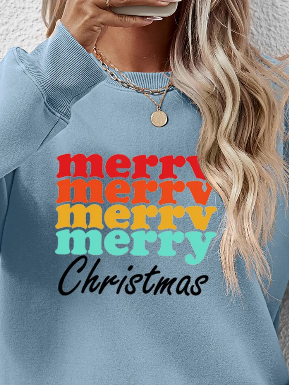 MERRY CHRISTMAS Graphic Long Sleeve Sweatshirt, image 20