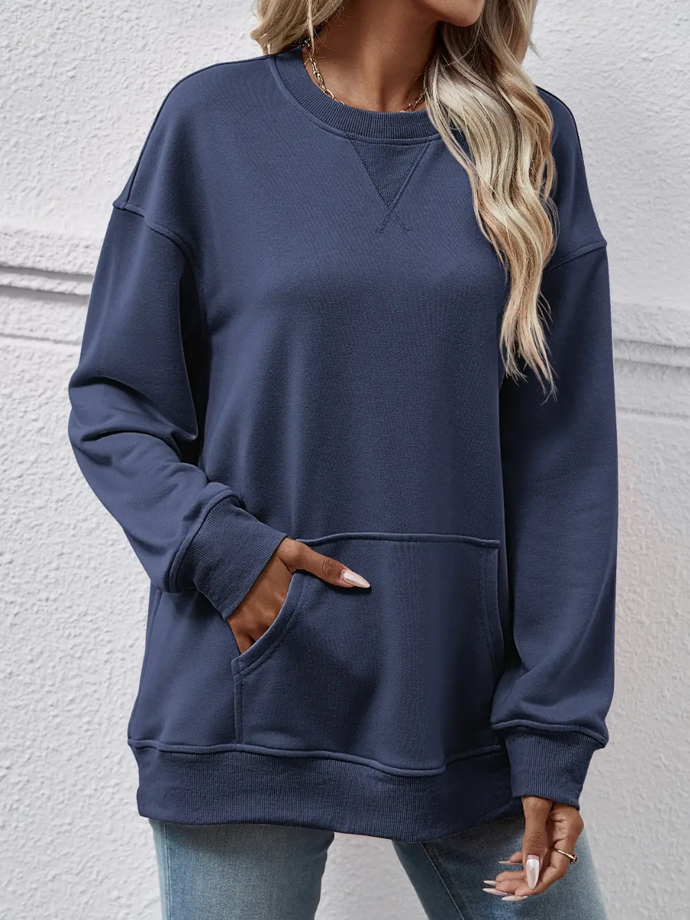 Round Neck Long Sleeve Sweatshirt, image 5