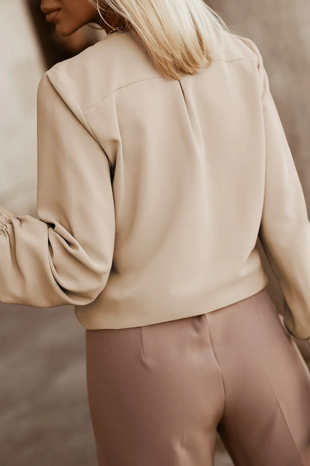 Button Up Round Neck Long Sleeve Shirt, image 5