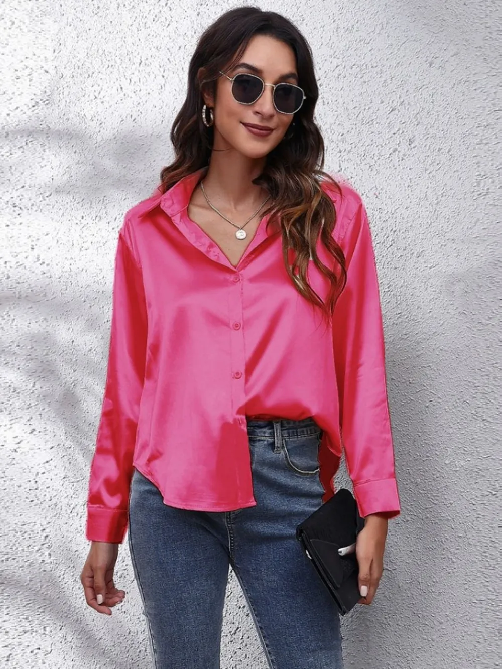 Button Up Collared Neck Long Sleeve Shirt, image 8
