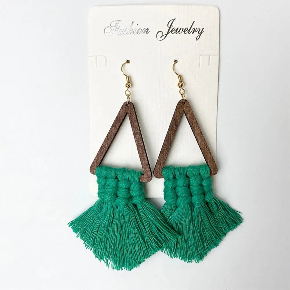 Tassel Detail Geometric Earrings, image 12