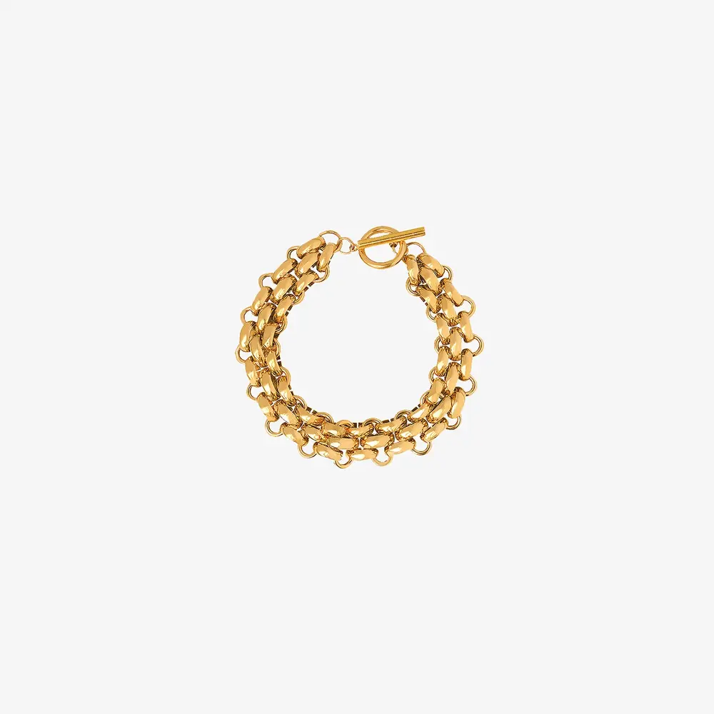 Gold-Plated Toggle Clasp Bracelet, image 2
