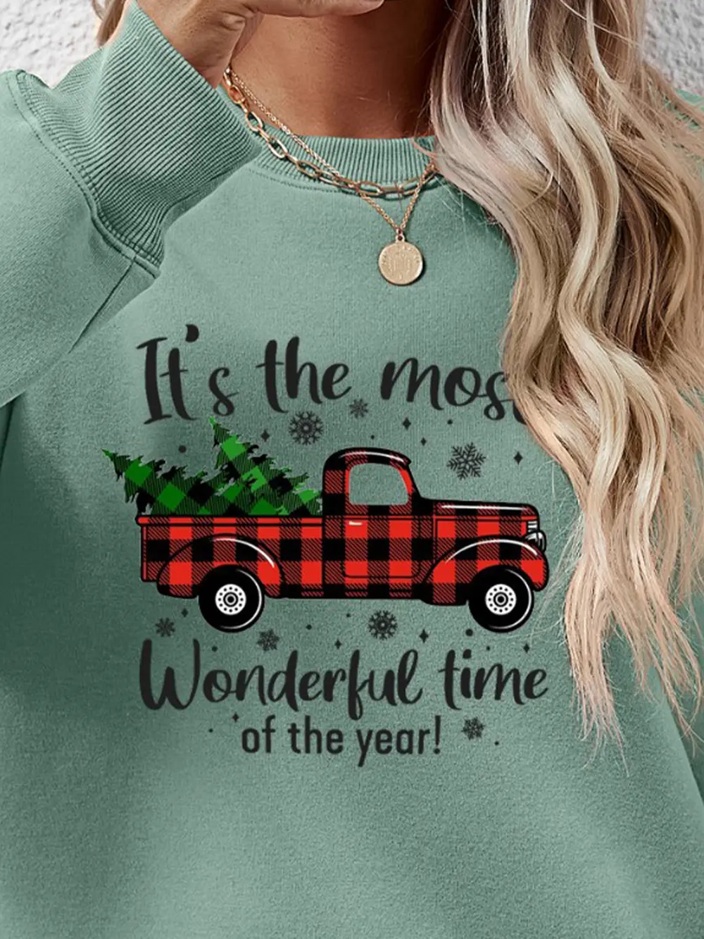 Graphic Round Neck Long Sleeve Sweatshirt, image 23