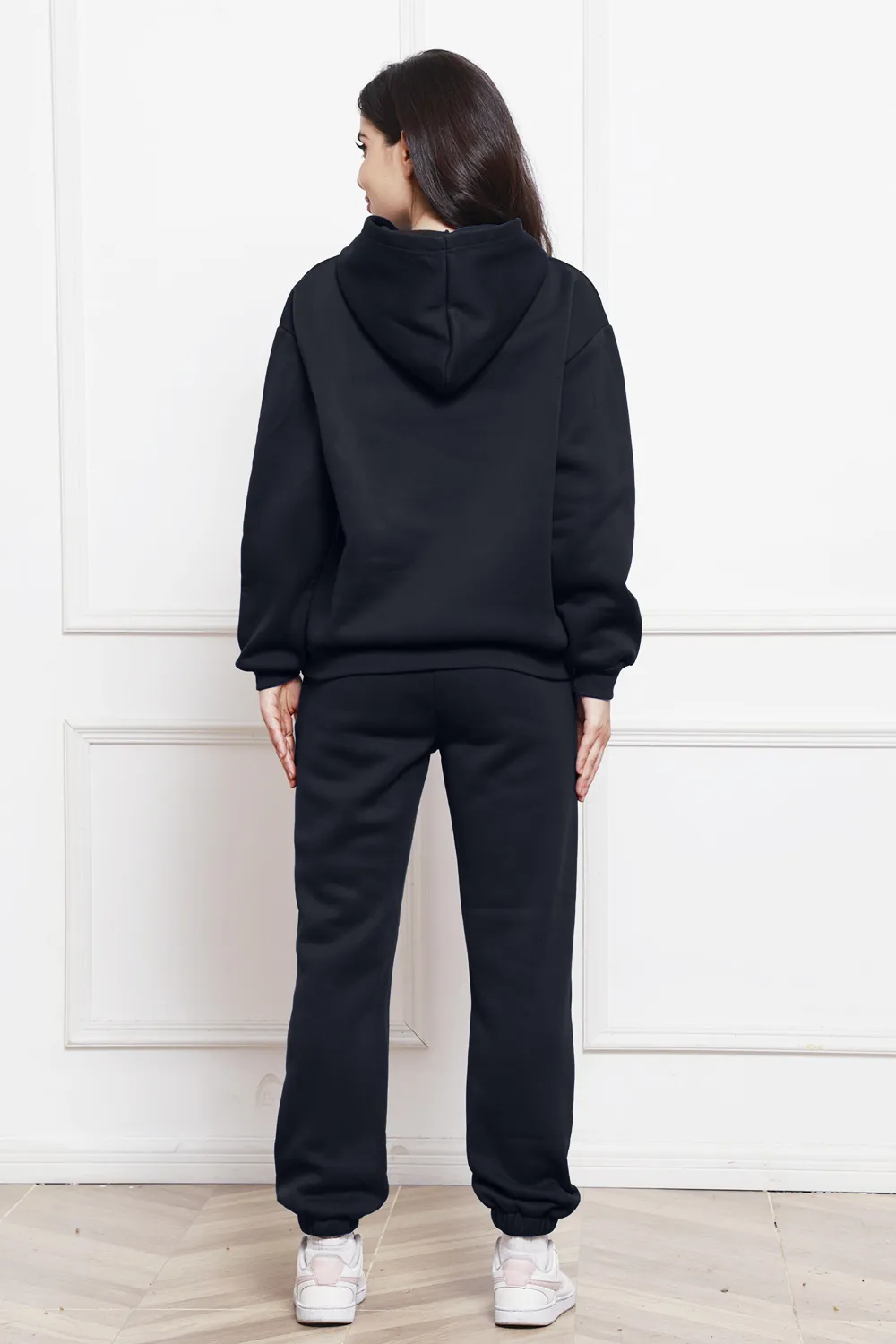 Drop Shoulder Long Sleeve Hoodie and Pants Set, image 6