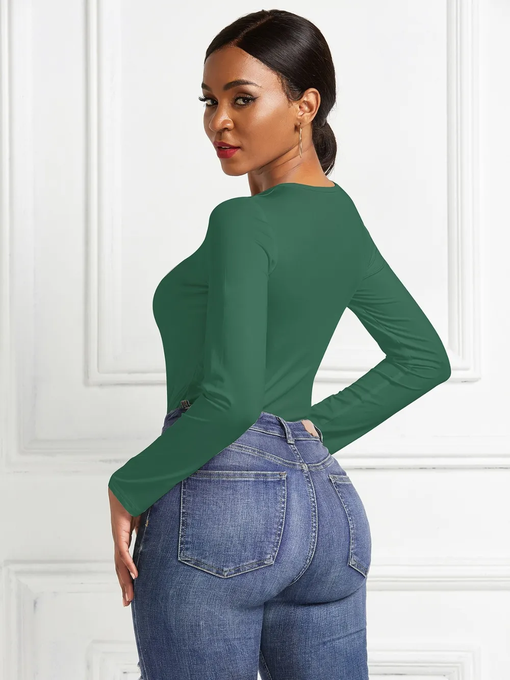 Round Neck Long Sleeve Bodysuit, image 15