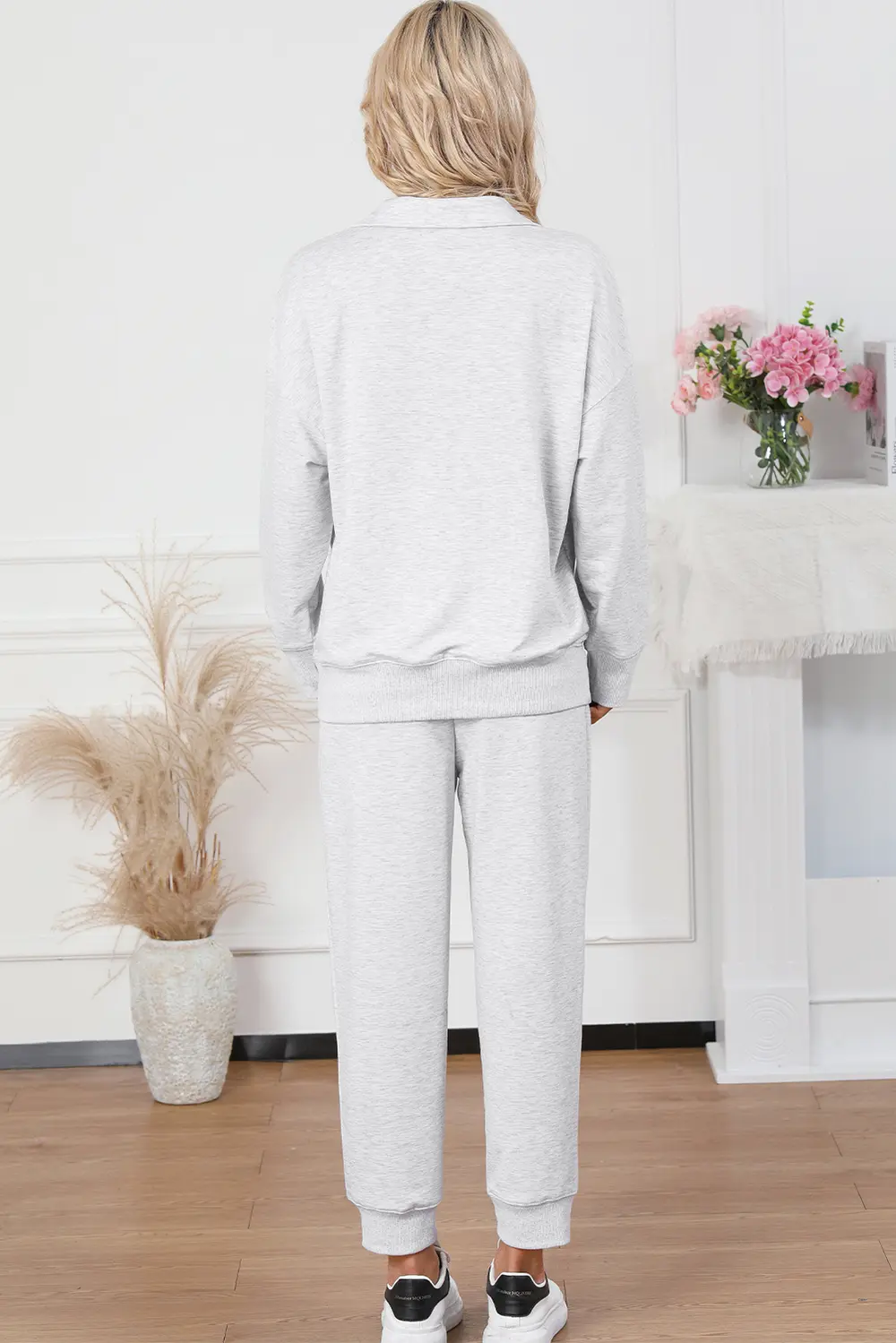 Half Zip Sweatshirt and Drawstring Sweatpants Set, image 3