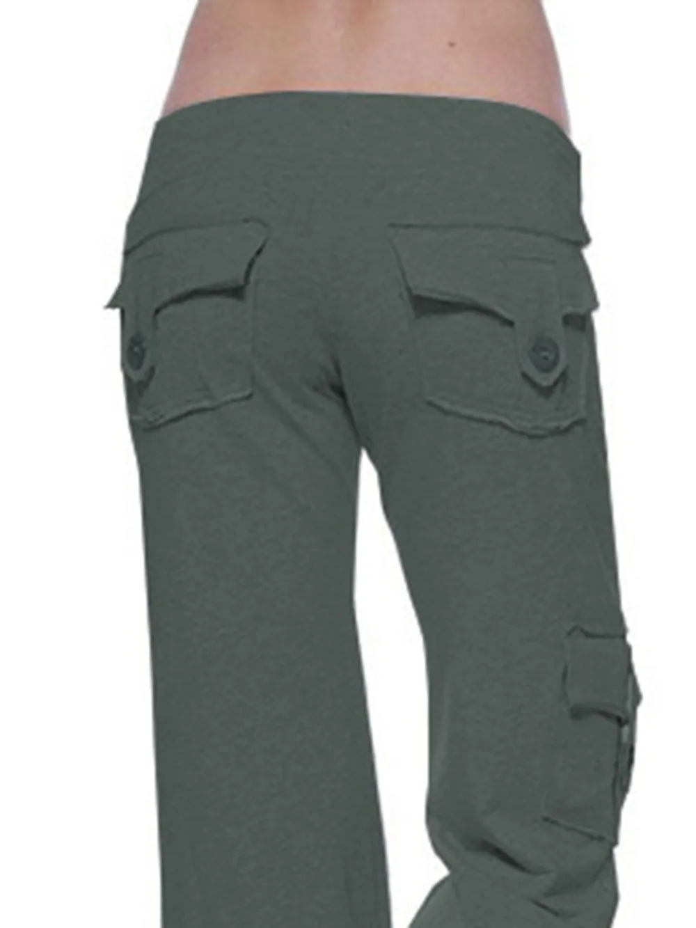Mid Waist Pants with Pockets, image 12