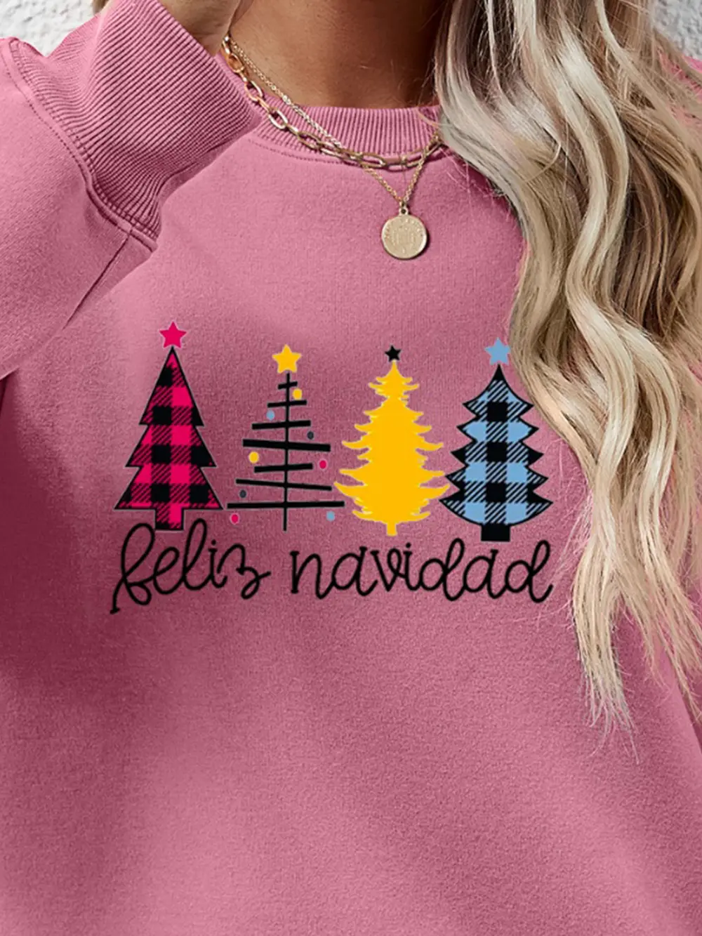 Round Neck Graphic Long Sleeve Sweatshirt, image 12