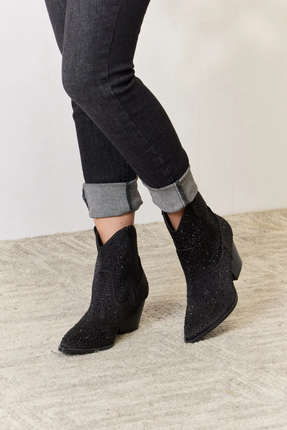 Rhinestone Ankle Cowboy Boots, image 2