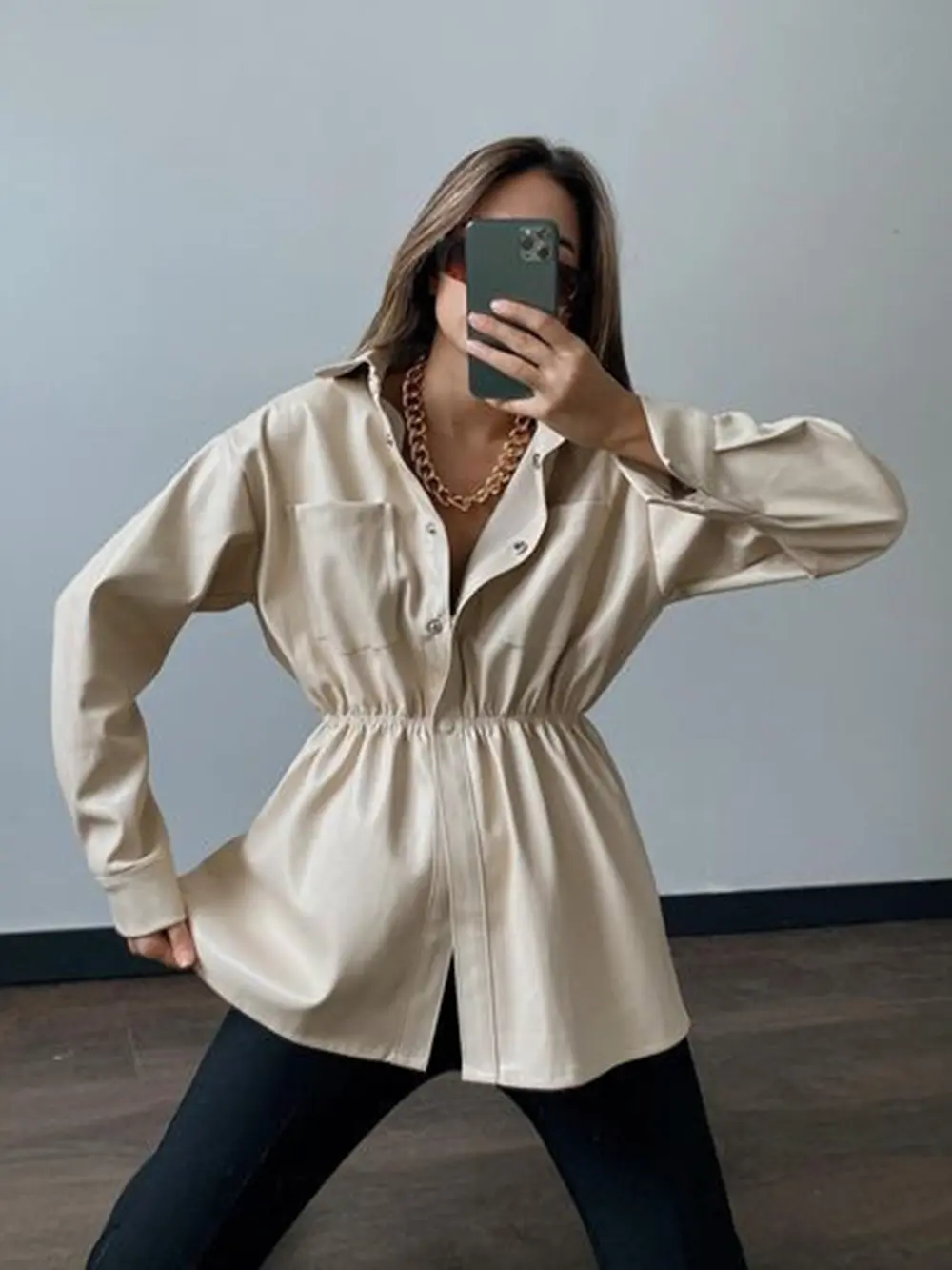 Snap Down Collared Jacket, image 5