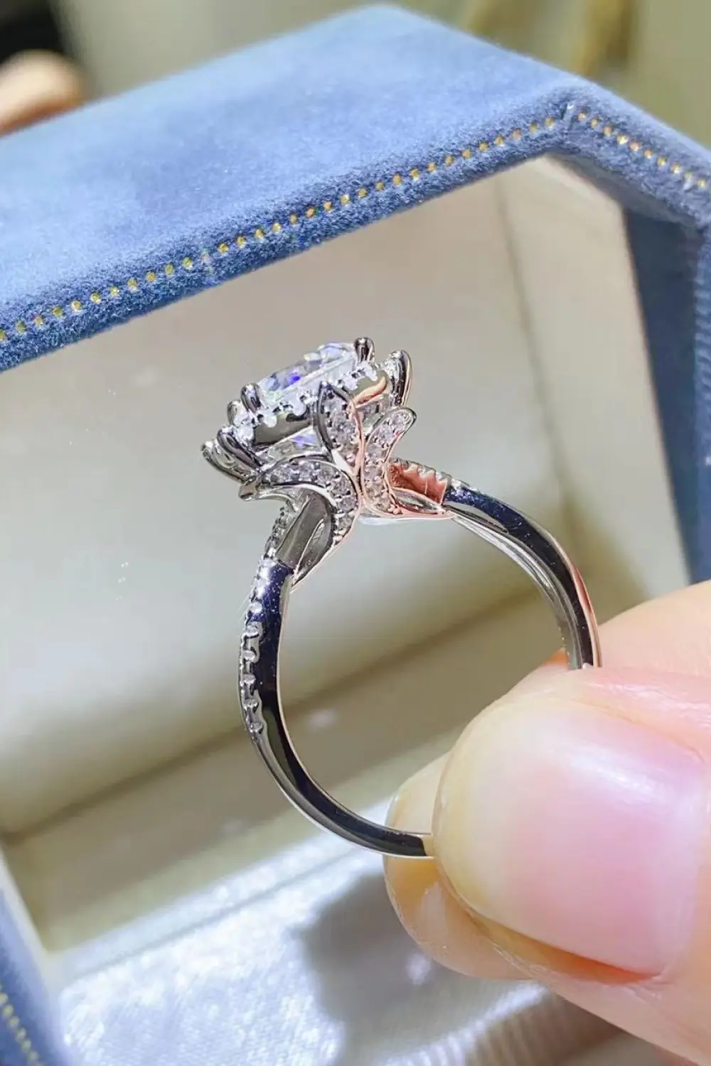 2 Carat Moissanite 925 Sterling Silver Ring, image 7