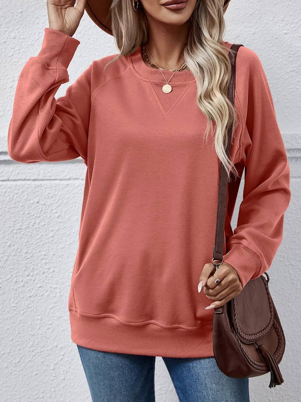 Round Neck Long Sleeve Sweatshirt, image 22