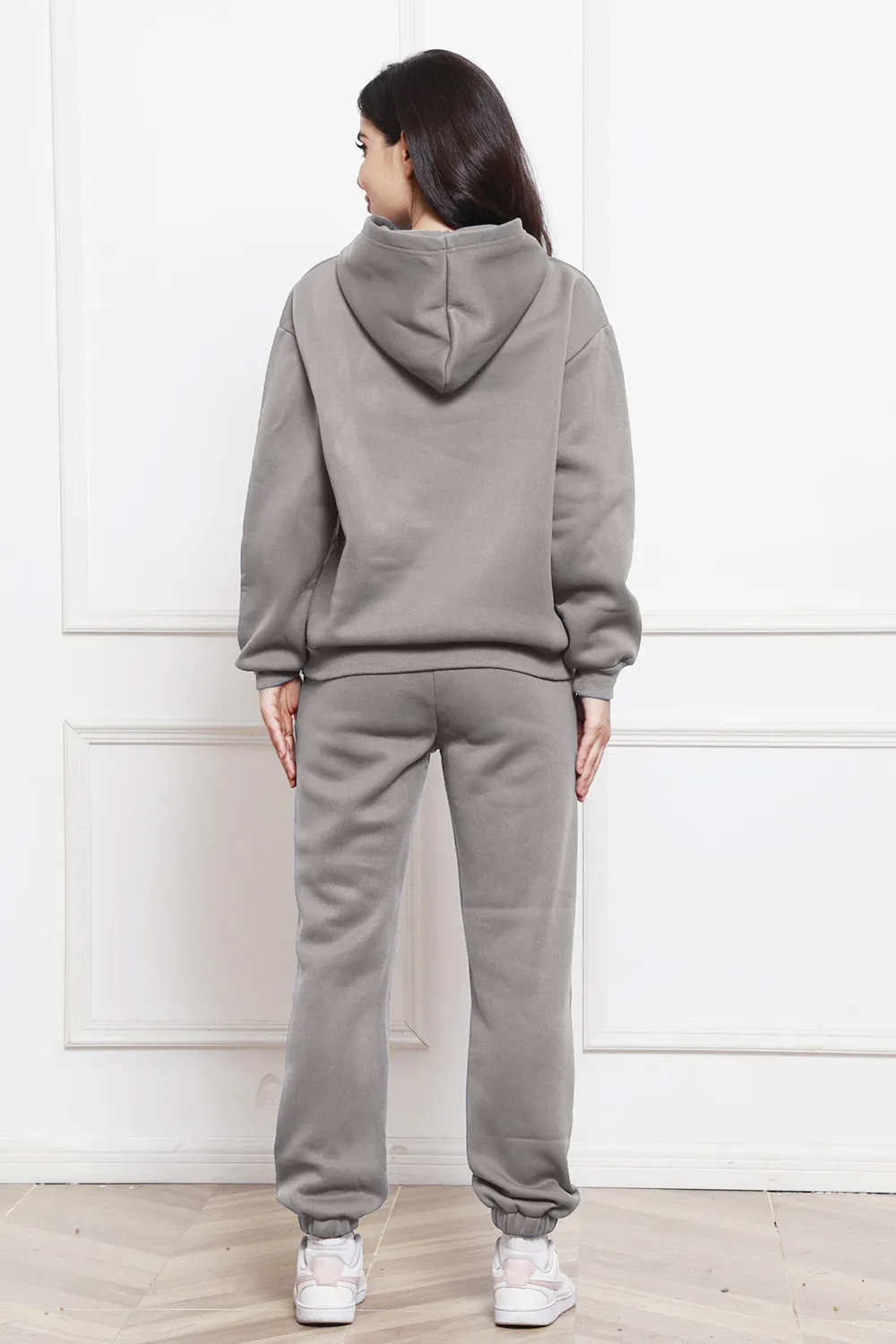 Drop Shoulder Long Sleeve Hoodie and Pants Set, image 24