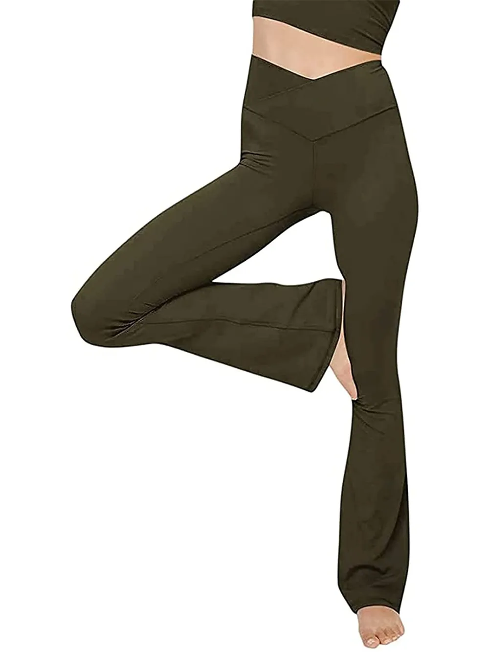 V-Waist Bootcut Long Pants, image 33