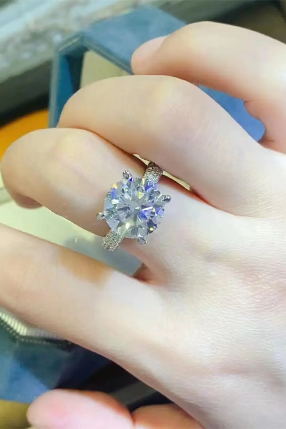 5 Carat Moissanite 925 Sterling Silver Ring, image 8