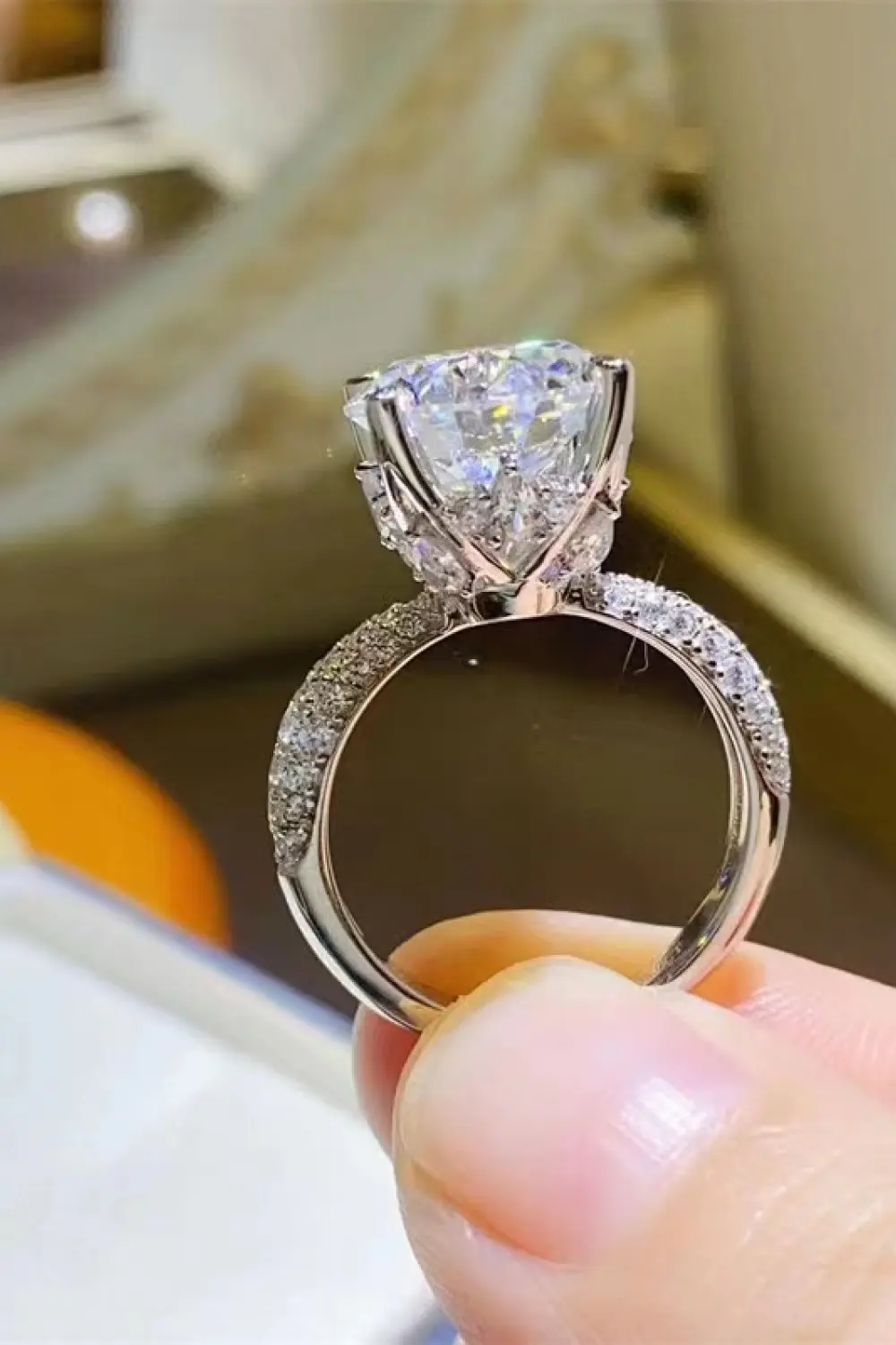 5 Carat Moissanite 925 Sterling Silver Ring, image 6