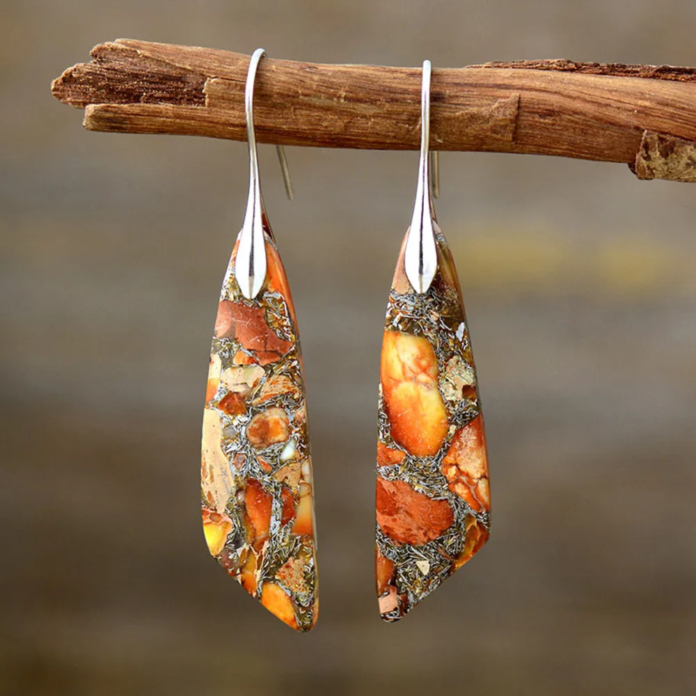 Gold-Plated Copper Dangle Earrings, image 5