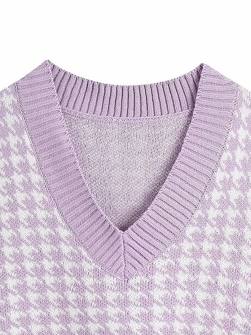 Houndstooth V-Neck Sweater Vest, image 24
