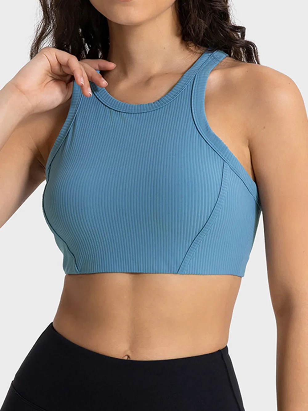Wide Strap Cropped Sport Tank, image 5