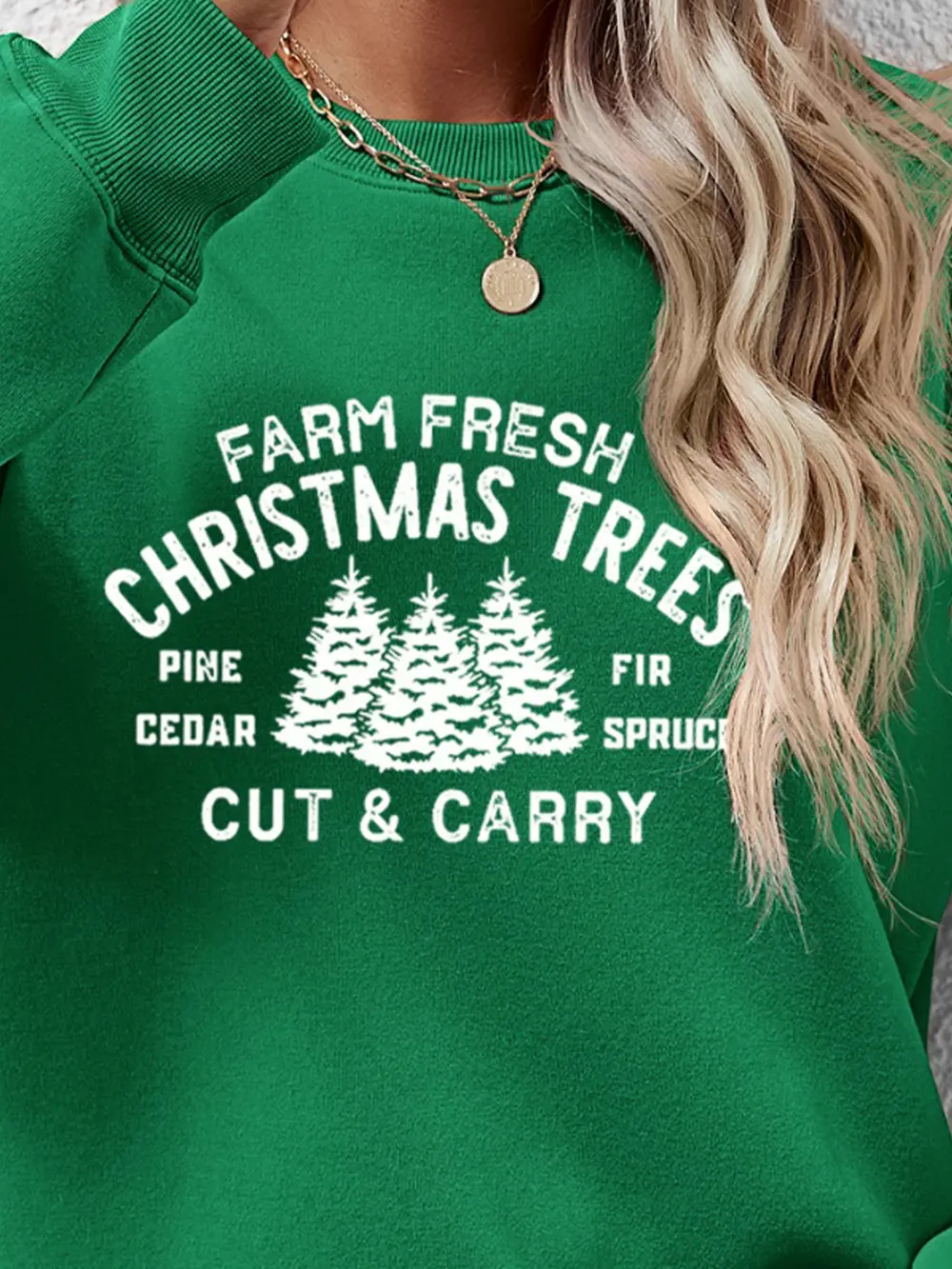 Round Neck Graphic Long Sleeve Sweatshirt, image 4
