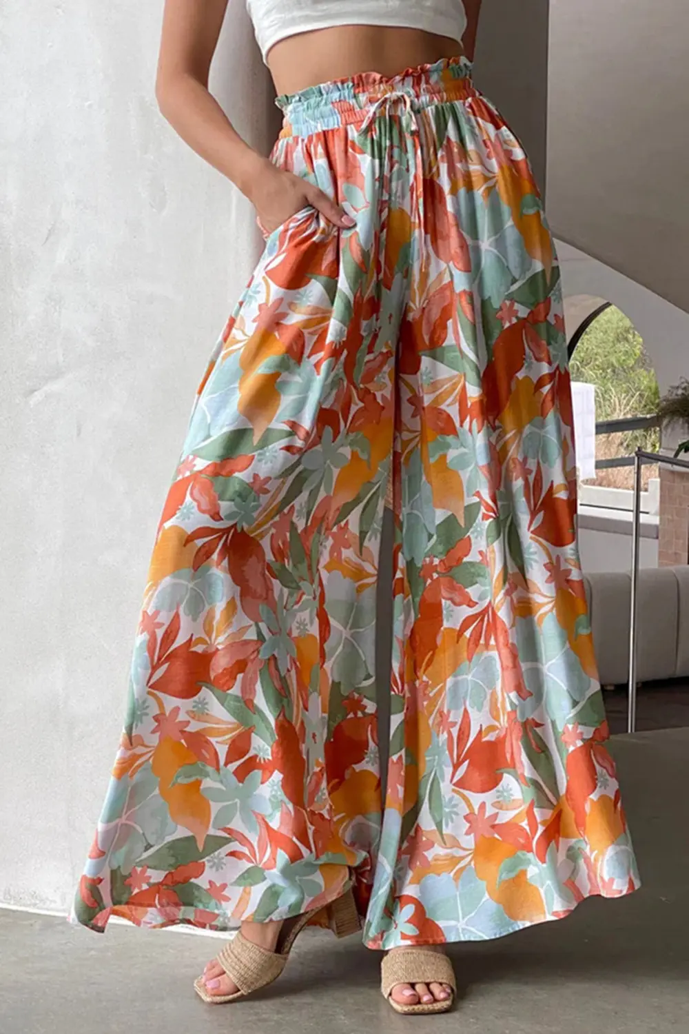 Tied Wide Leg Pants, image 4