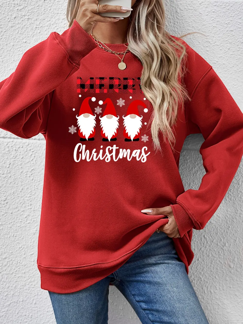 MERRY CHRISTMAS Long Sleeve Sweatshirt, image 7