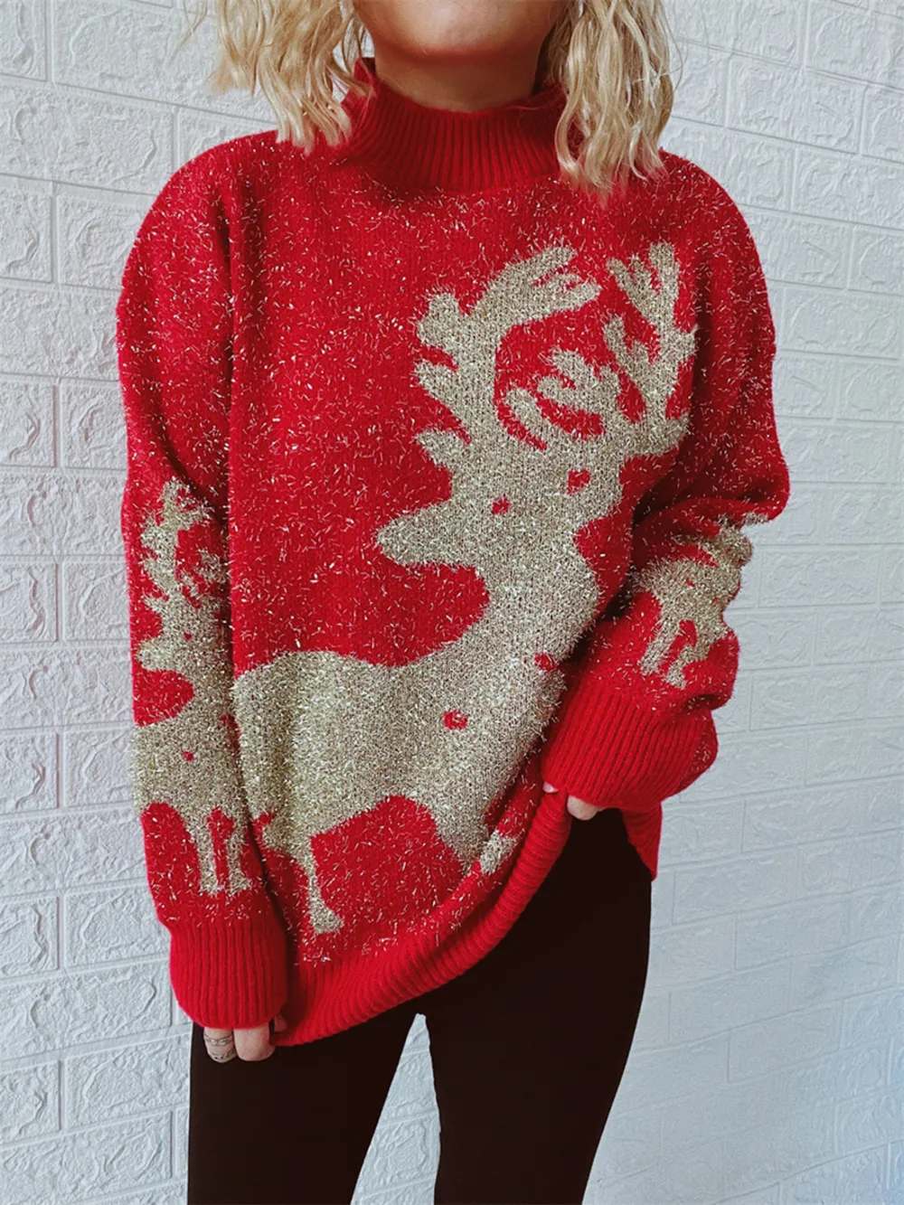 Christmas Element Round Neck Sweater, image 4