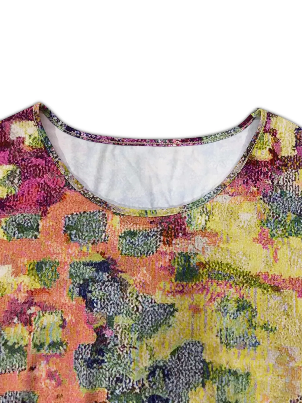 Plus Size Printed Round Neck Long Sleeve Dress, image 3