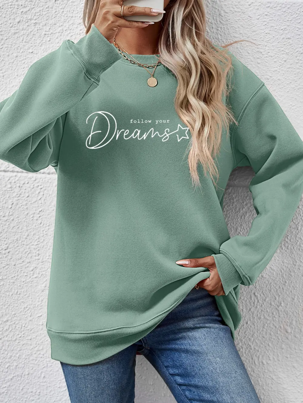 FOLLOW YOUR DREAMS Graphic Sweatshirt, image 17