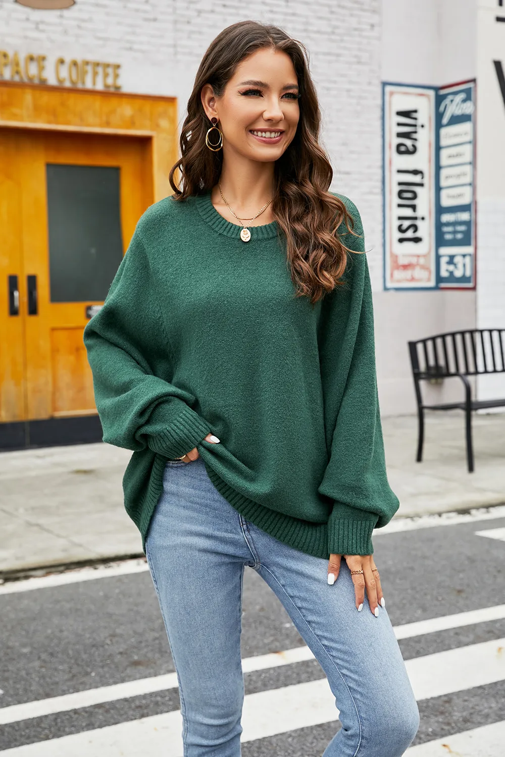Round Neck Long Sleeve Sweater, image 7