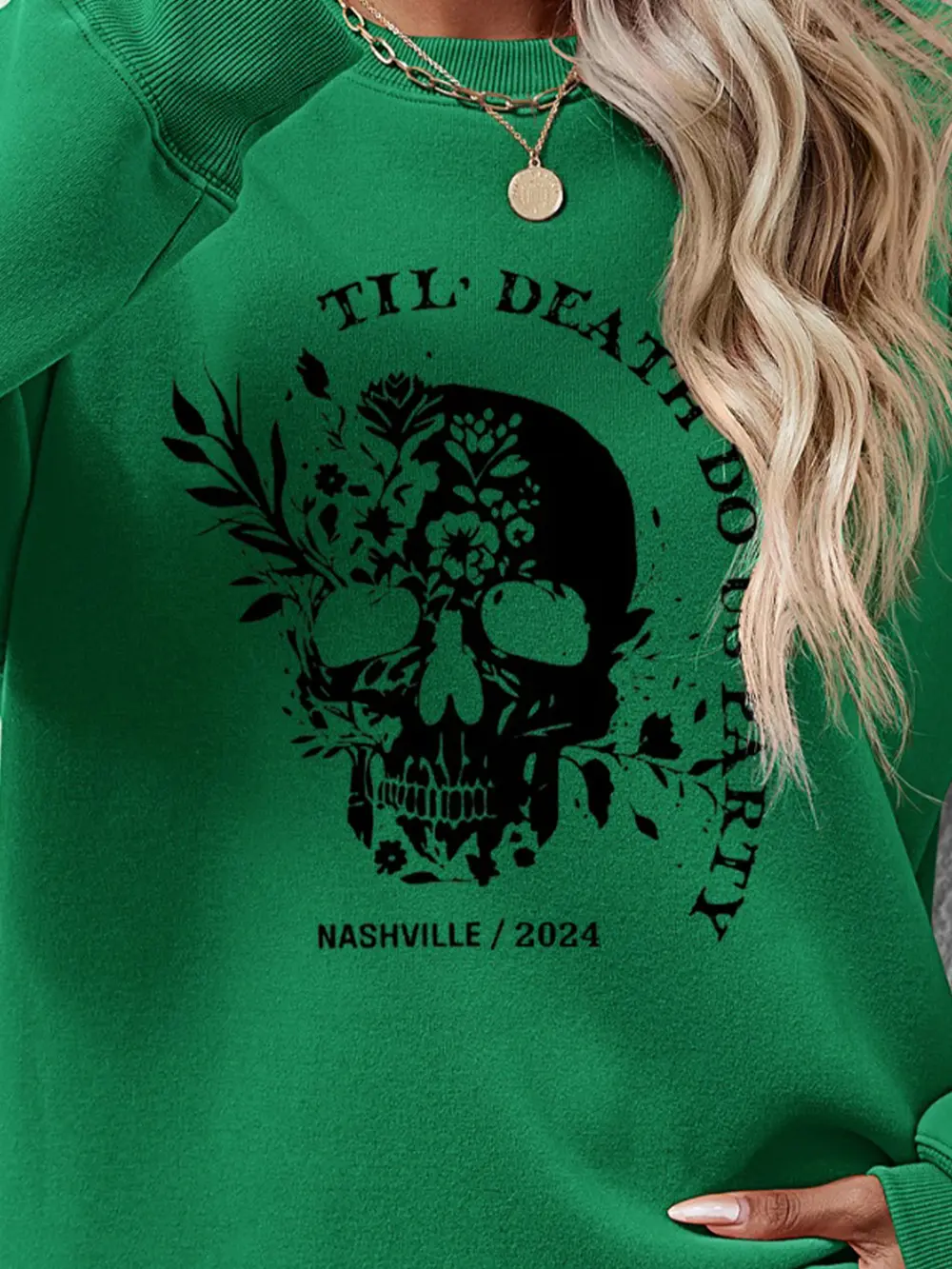 Graphic Round Neck Dropped Shoulder Sweatshirt, image 18