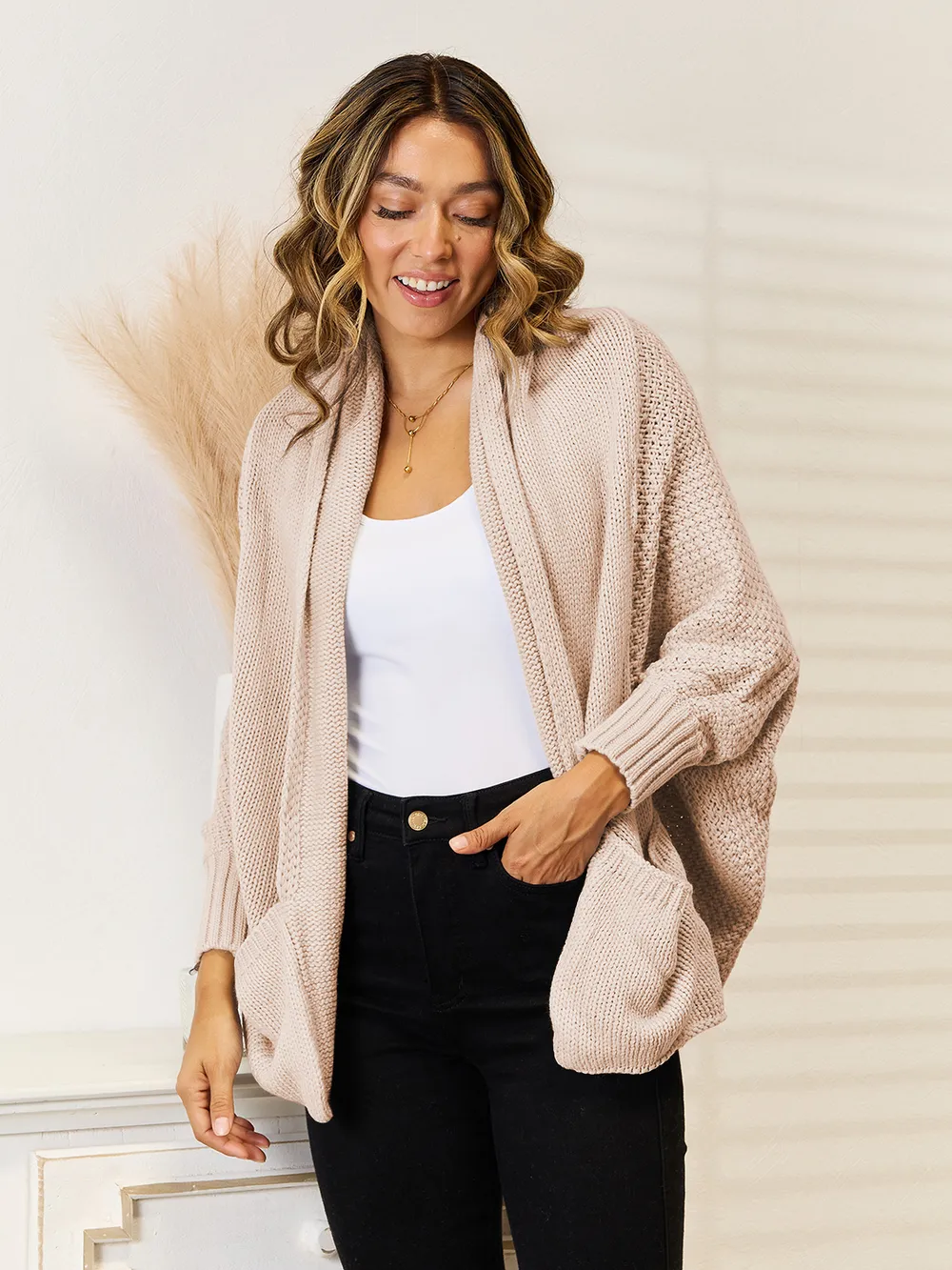 Open Front Cardigan with Pockets, image 16
