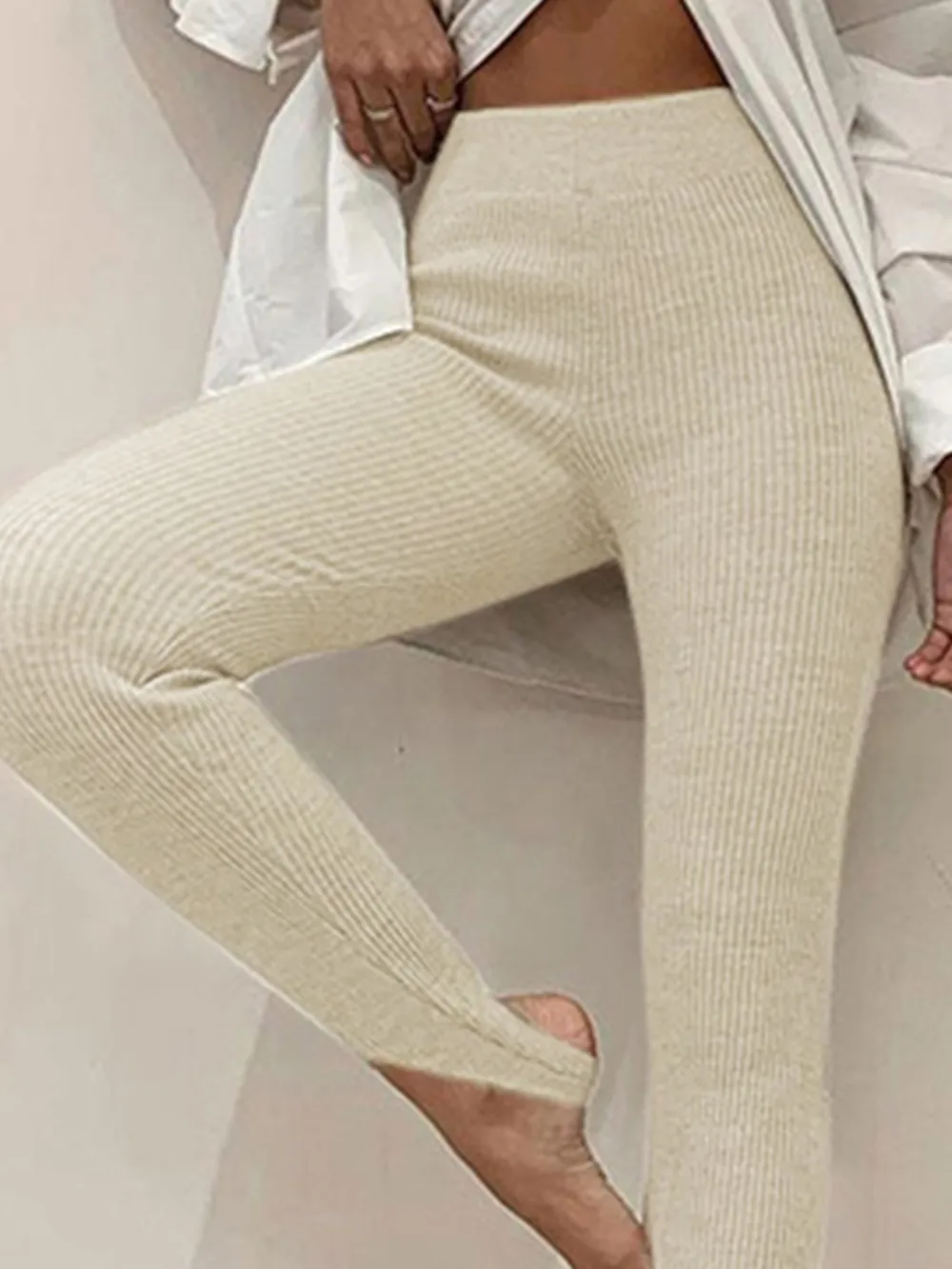 Ribbed Mid Waist Leggings, image 19