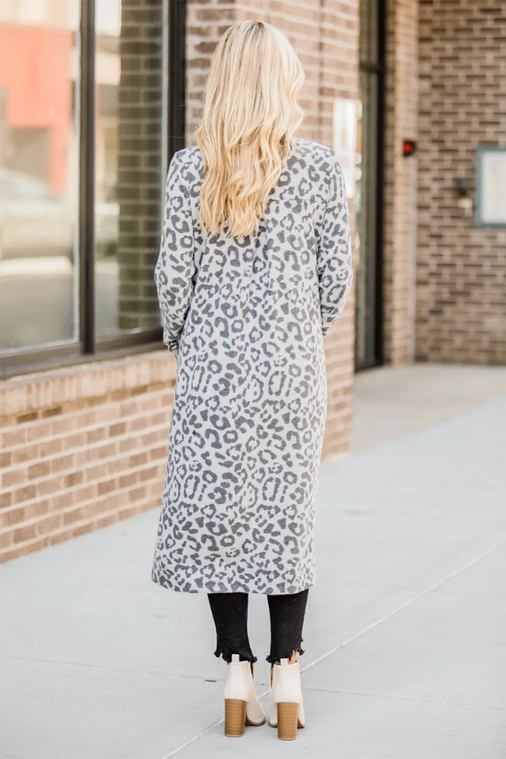 Open Front Leopard Cardigan, image 2