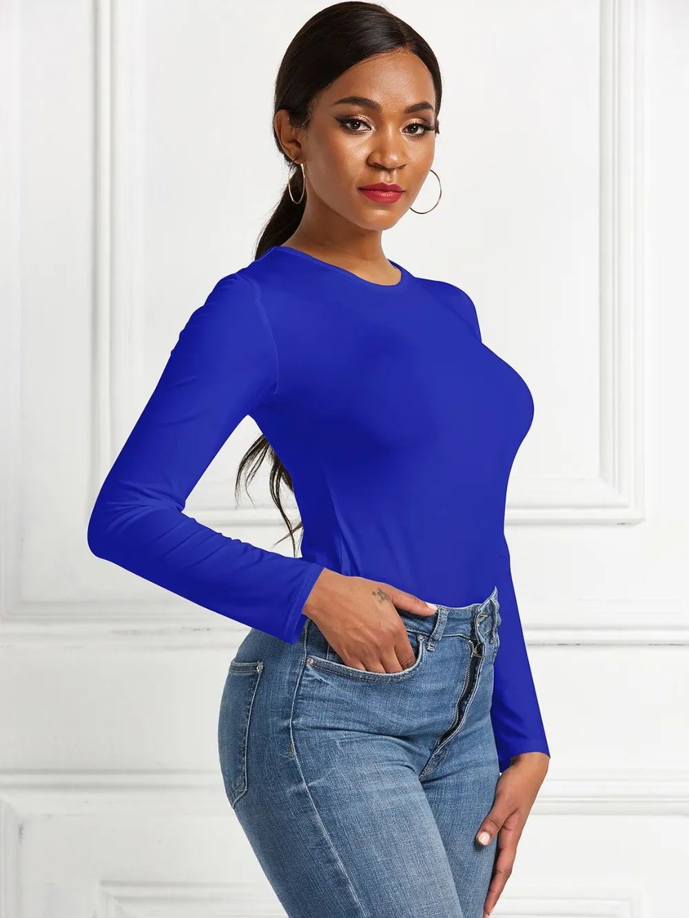 Round Neck Long Sleeve Bodysuit, image 15