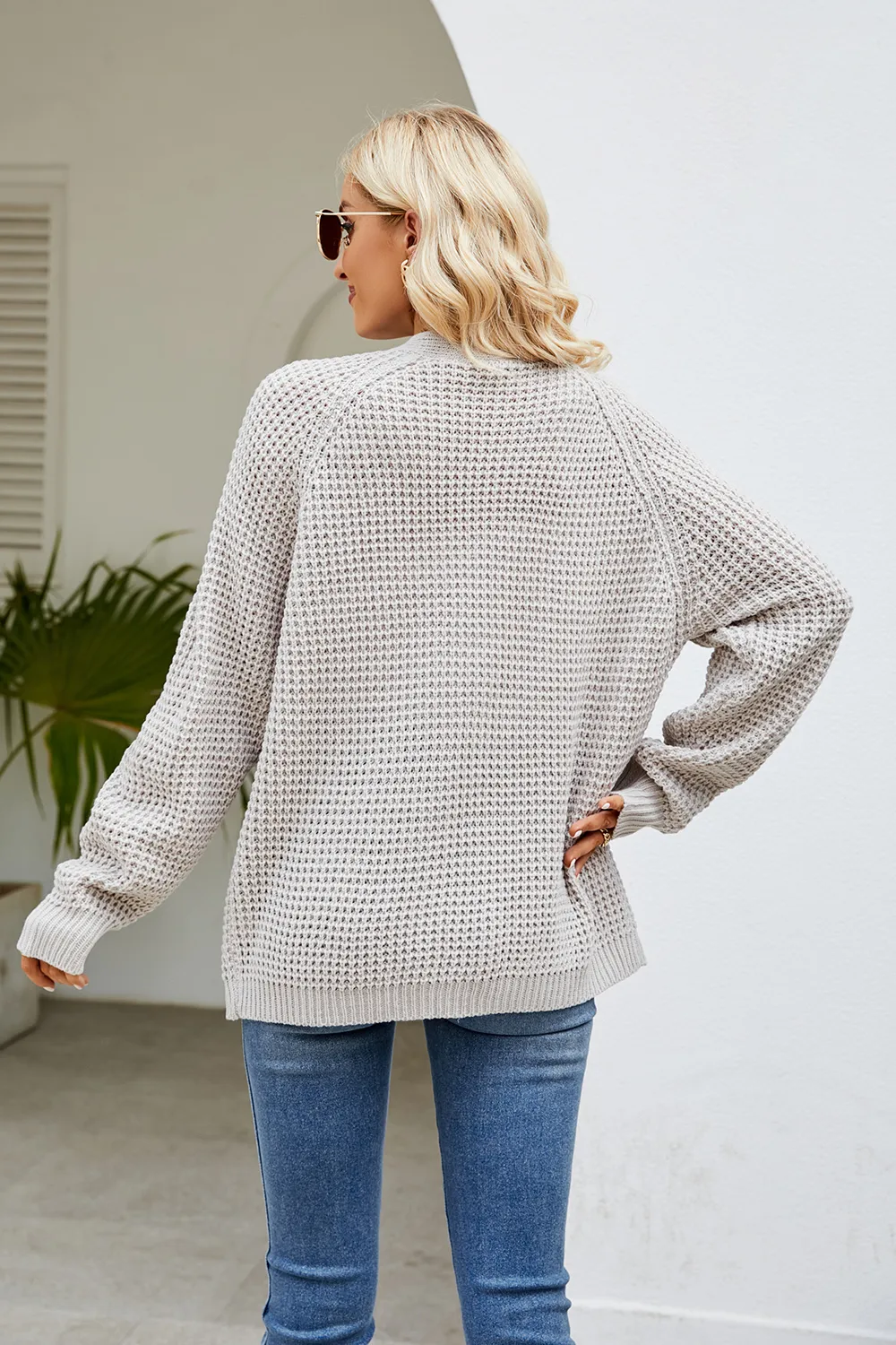 Open Front Long Sleeve Cardigan with Pockets, image 7