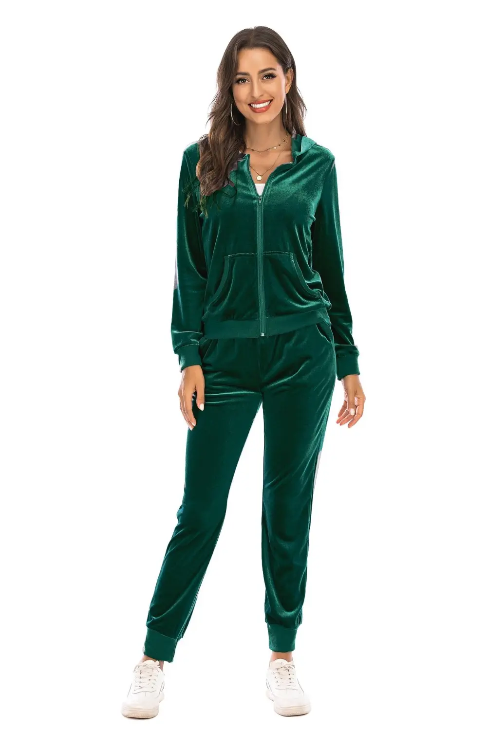Zip-Up Hooded Jacket and Pants Set, image 4