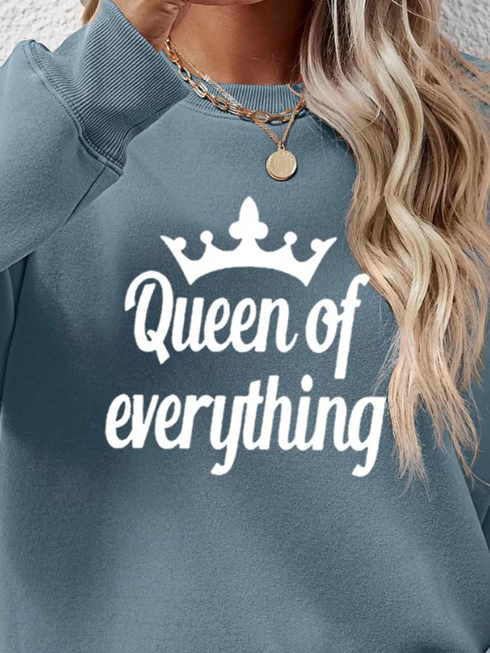QUEEN OF EVERYTHING Round Neck Sweatshirt, image 9