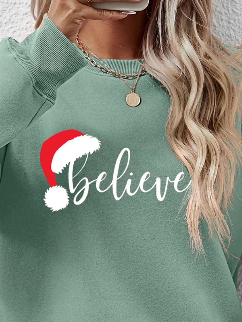 BELIEVE Graphic Long Sleeve Sweatshirt, image 15
