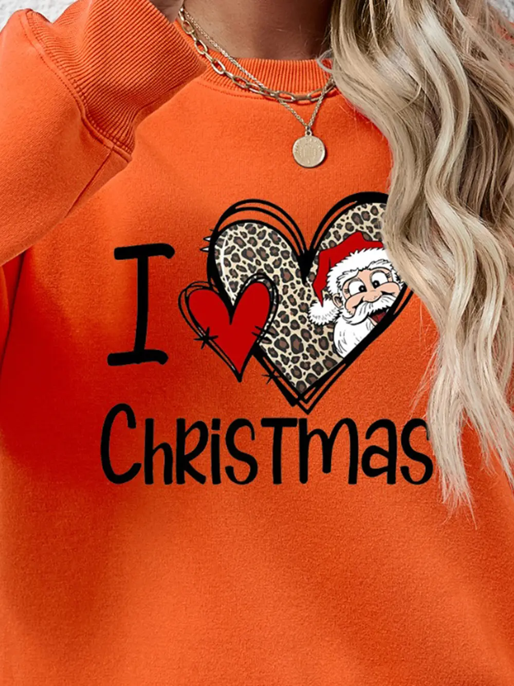 CHRISTMAS Graphic Round Neck Sweatshirt, image 4