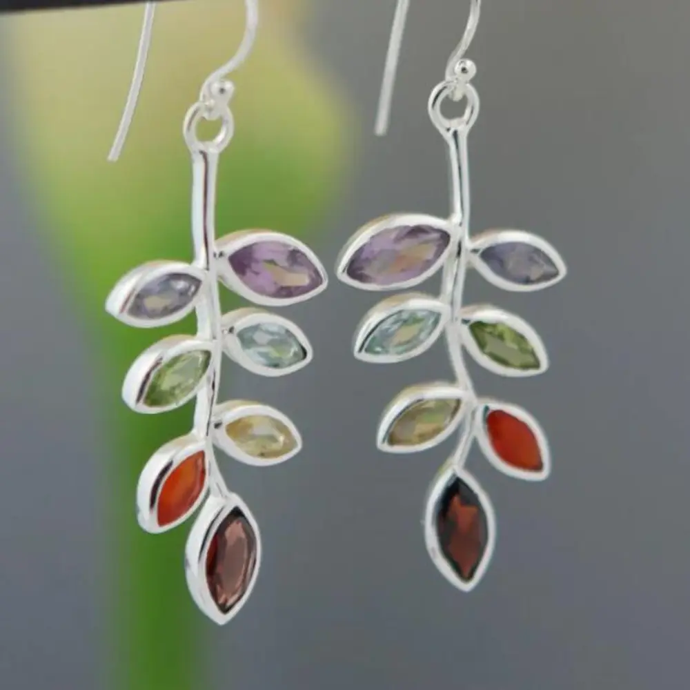Leaf Shape Alloy Earrings, image 2