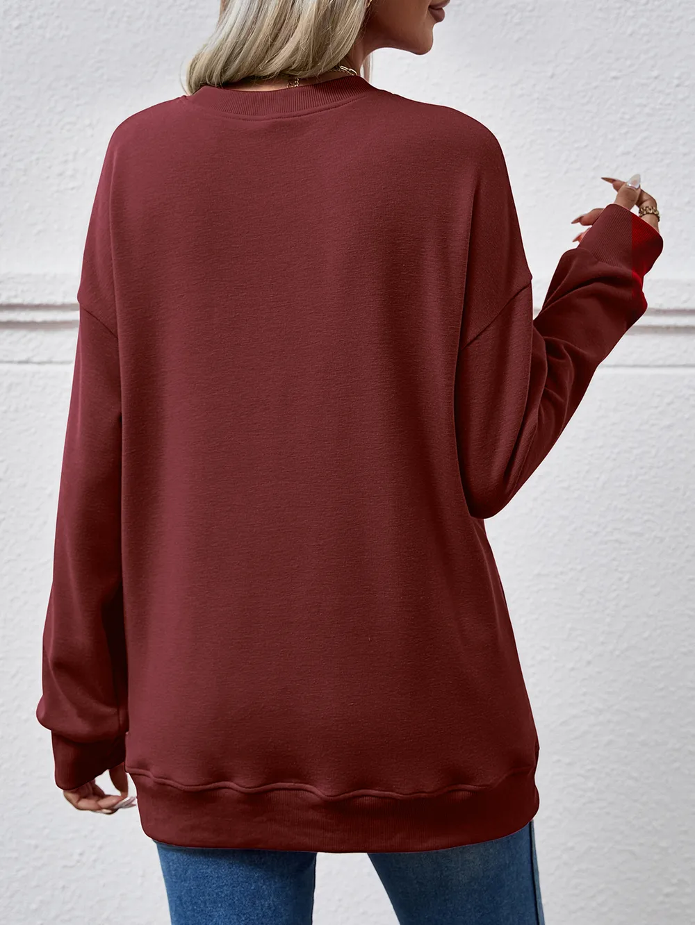 Dropped Shoulder Sweatshirt with Pockets, image 15