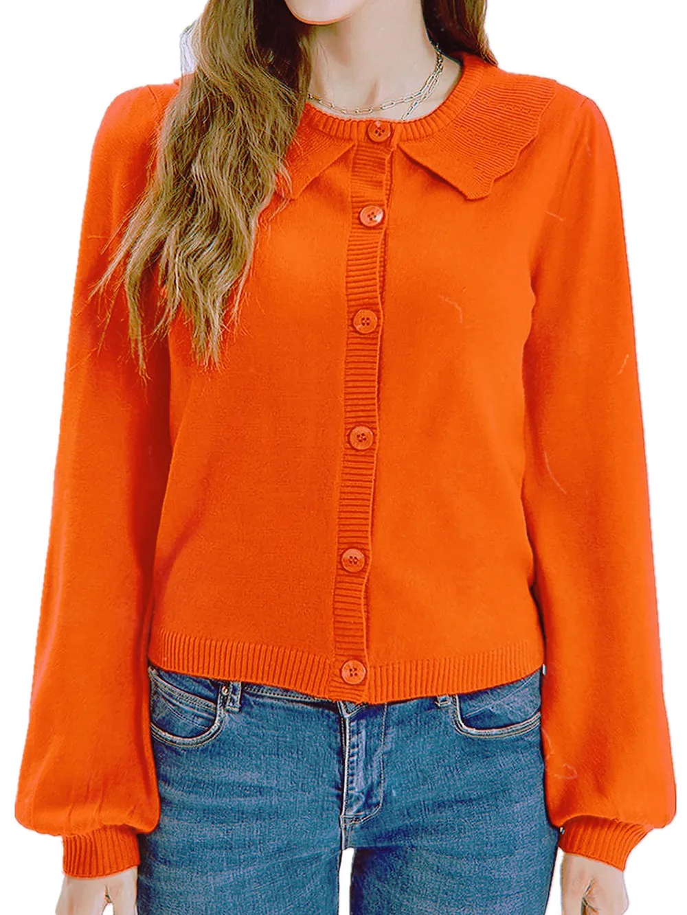 Collared Long Sleeve Button Down Cardigan, image 8