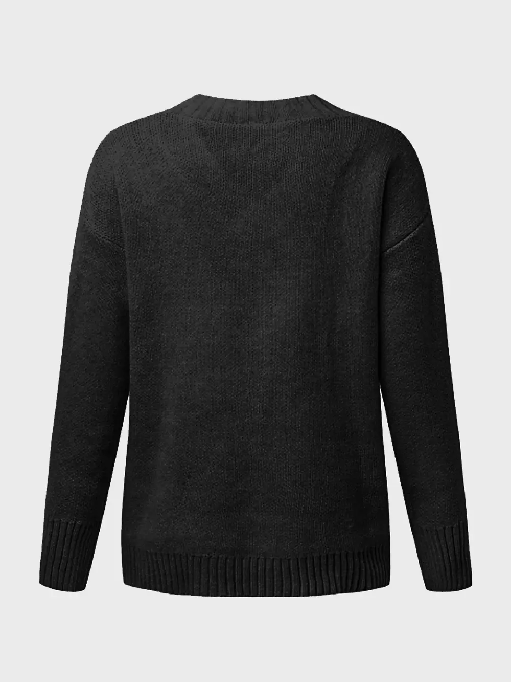 V-Neck Long Sleeve Knit Top, image 17