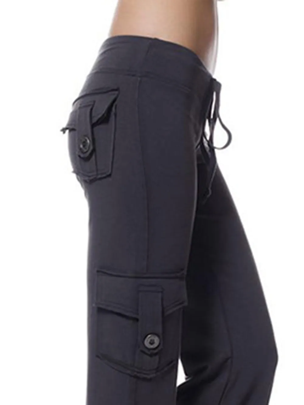 Mid Waist Pants with Pockets, image 15