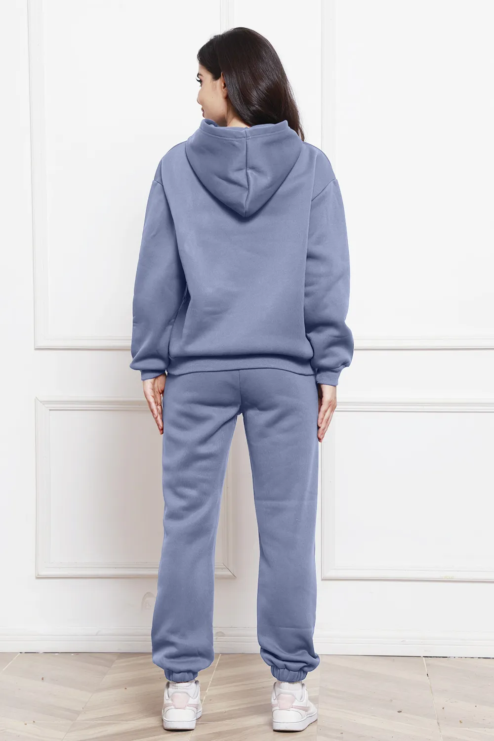 Drop Shoulder Long Sleeve Hoodie and Pants Set, image 27